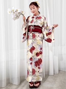 【美品】浴衣　花柄 Amazon.co.jp: 三上悠亜 水彩花柄浴衣セットgi1504 古典花柄